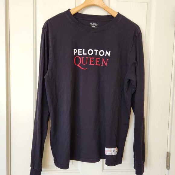 Peloton X Queen Colab Long Sleeve Shirt Black Workout Gym Men's Women's Large - Picture 2 of 10